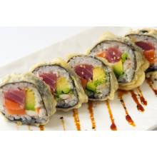 
	F4. Tempura Kanfood Roll                            10pcs   13.90€

	 Au crème cheese avocat saumon thon crevettes
